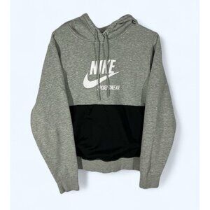 Nike Sportswear Heritage  Pullover Hoodie Men's SMALL Gray Fleece